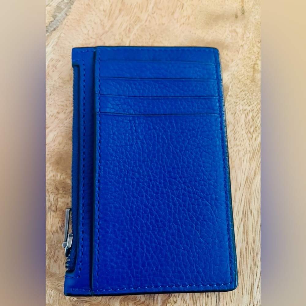 NWT Coach Zip Card Case with style number C4280 in Sport Blue and Dust Bag. - Picture 6 of 9